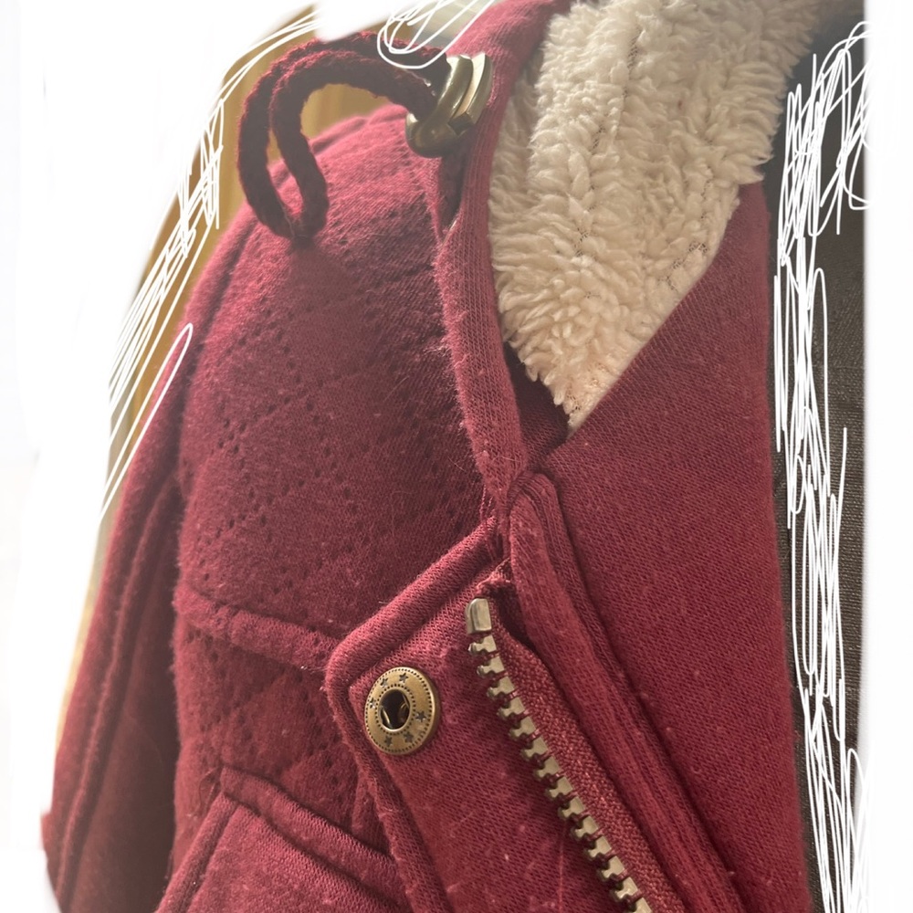 Yoki Maroon Lined Jacket Size Medium - image 8